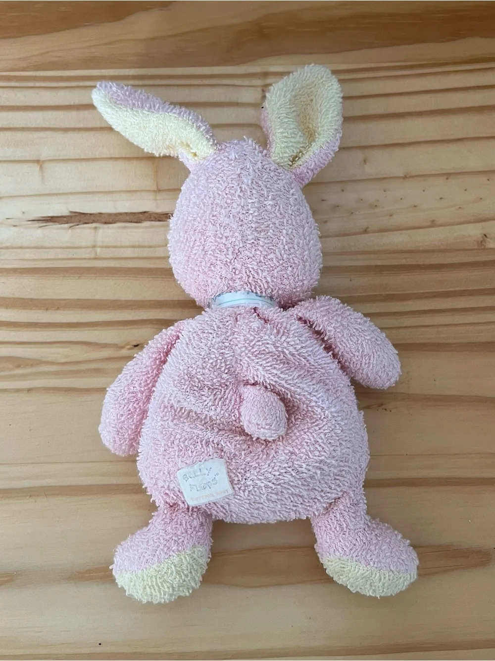 Prestige Belly Flops Buffy Pink Bunny Rabbit Terry Cloth Bean Bag Stuffed Toy